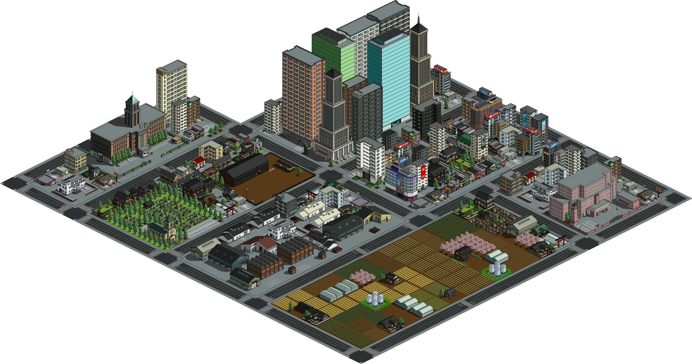 游戏中的完整城市地图